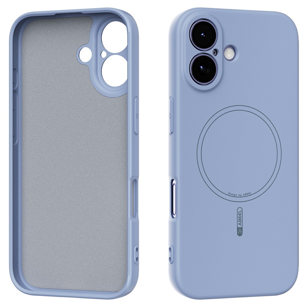 ABEEL For iPhone 17 Case Compatible with MagSafe Skin Touch Liquid Silicone Phone Back Cover - Sky Blue