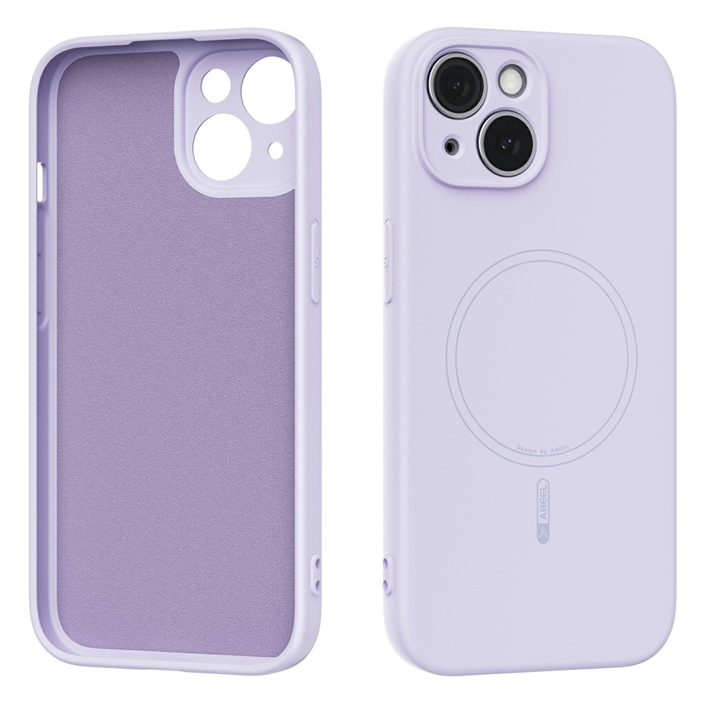ABEEL For iPhone 14 Case Compatible with MagSafe Skin Touch Liquid Silicone Phone Back Cover - Purple