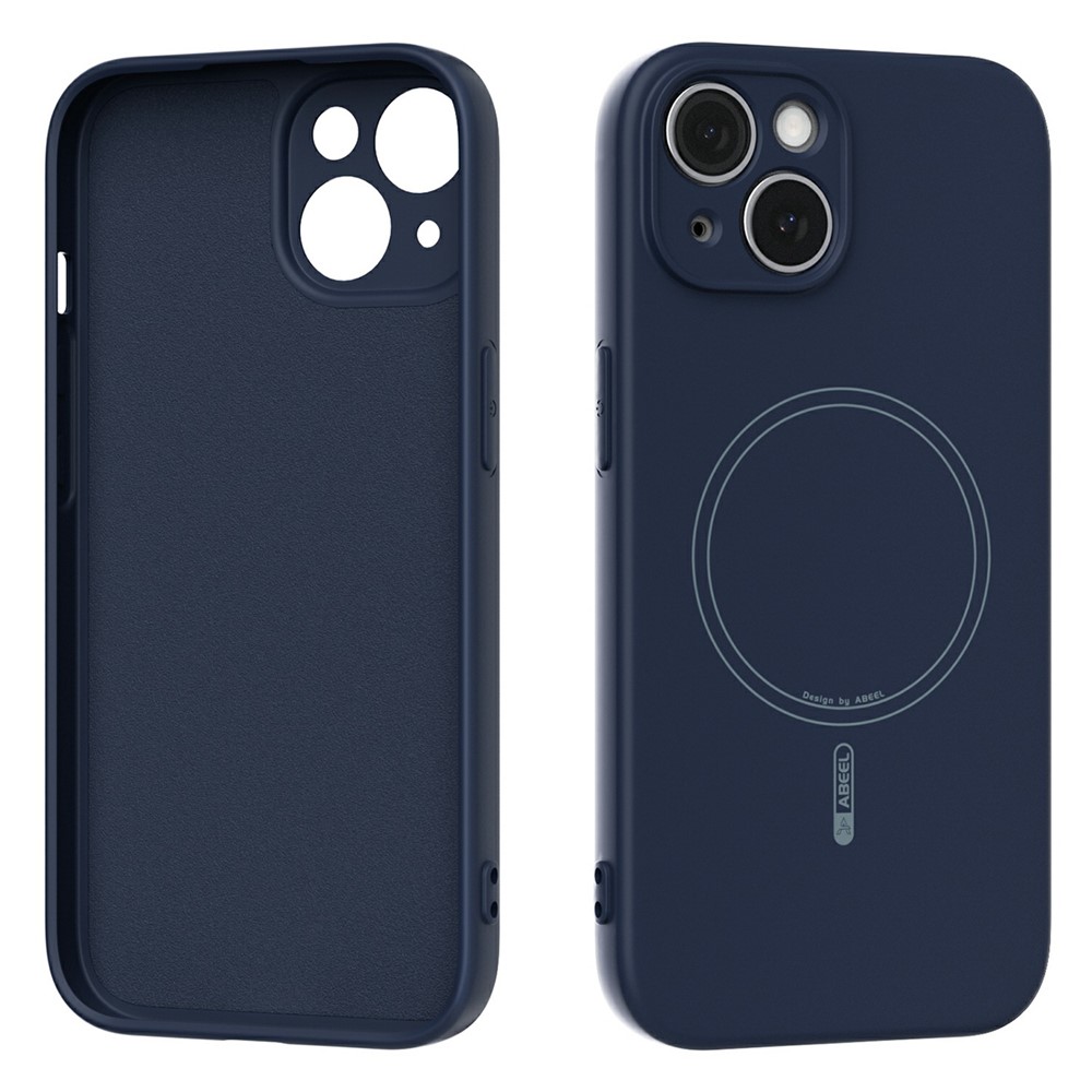 ABEEL For iPhone 14 Case Compatible with MagSafe Skin Touch Liquid Silicone Phone Back Cover - Dark Blue