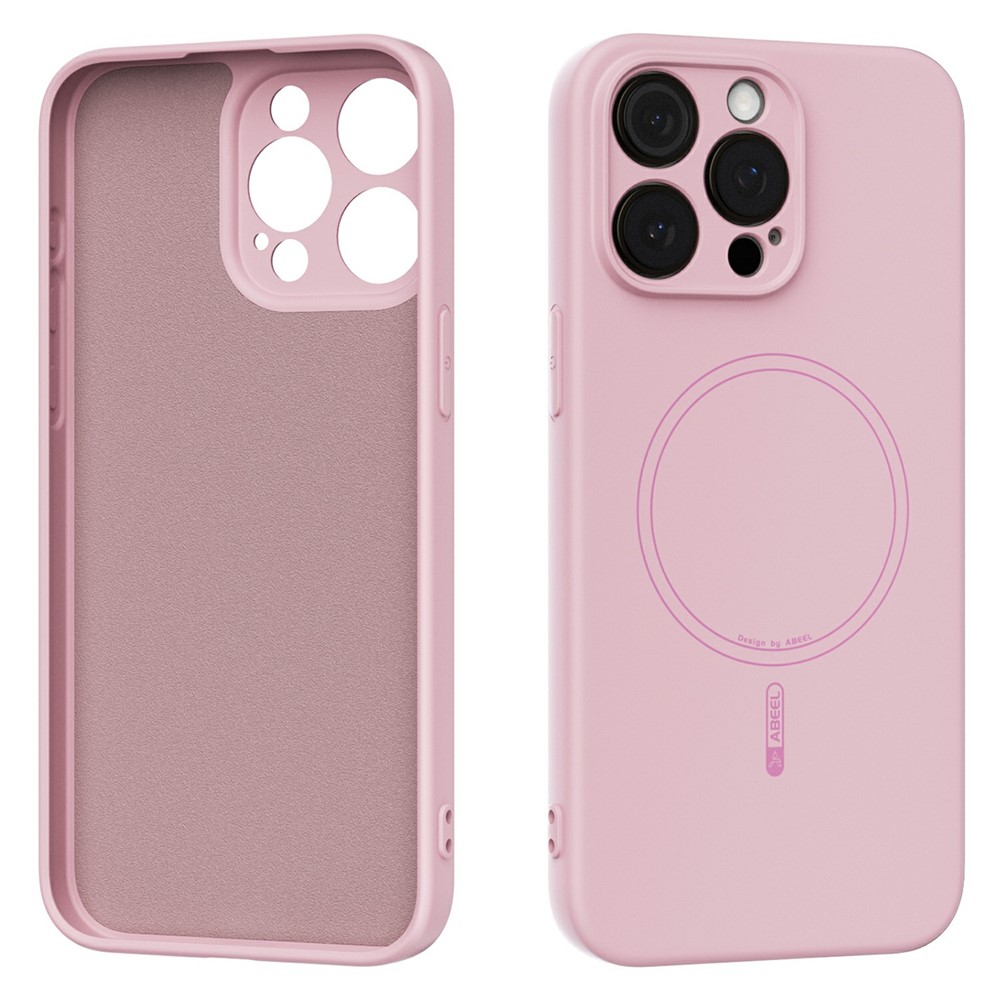 ABEEL For iPhone 14 Pro Case Compatible with MagSafe Skin Touch Liquid Silicone Phone Back Cover - Pink