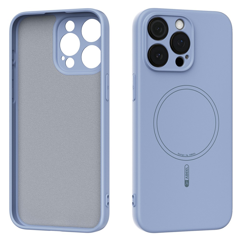 ABEEL For iPhone 14 Pro Case Compatible with MagSafe Skin Touch Liquid Silicone Phone Back Cover - Sky Blue