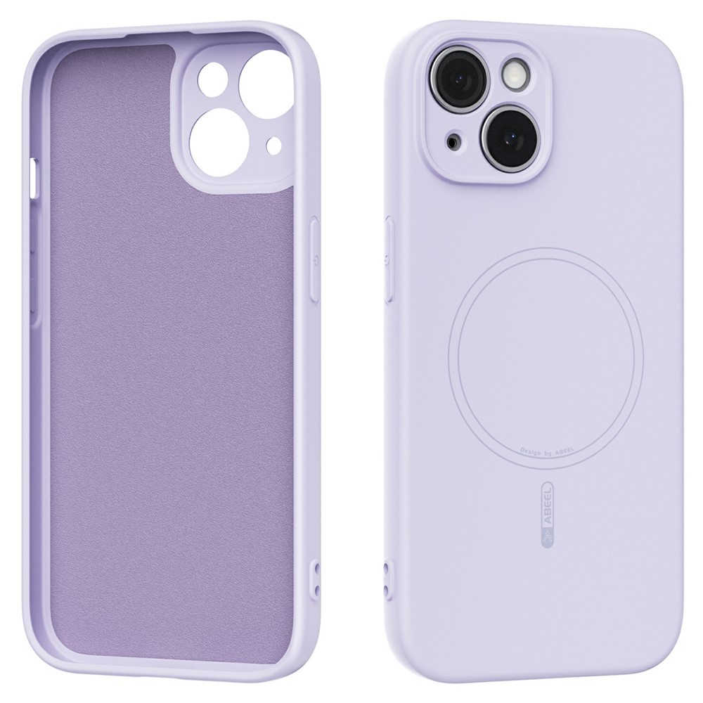 ABEEL For iPhone 13 Case Compatible with MagSafe Skin Touch Liquid Silicone Phone Back Cover - Purple