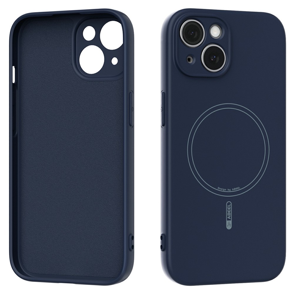ABEEL For iPhone 13 Case Compatible with MagSafe Skin Touch Liquid Silicone Phone Back Cover - Dark Blue