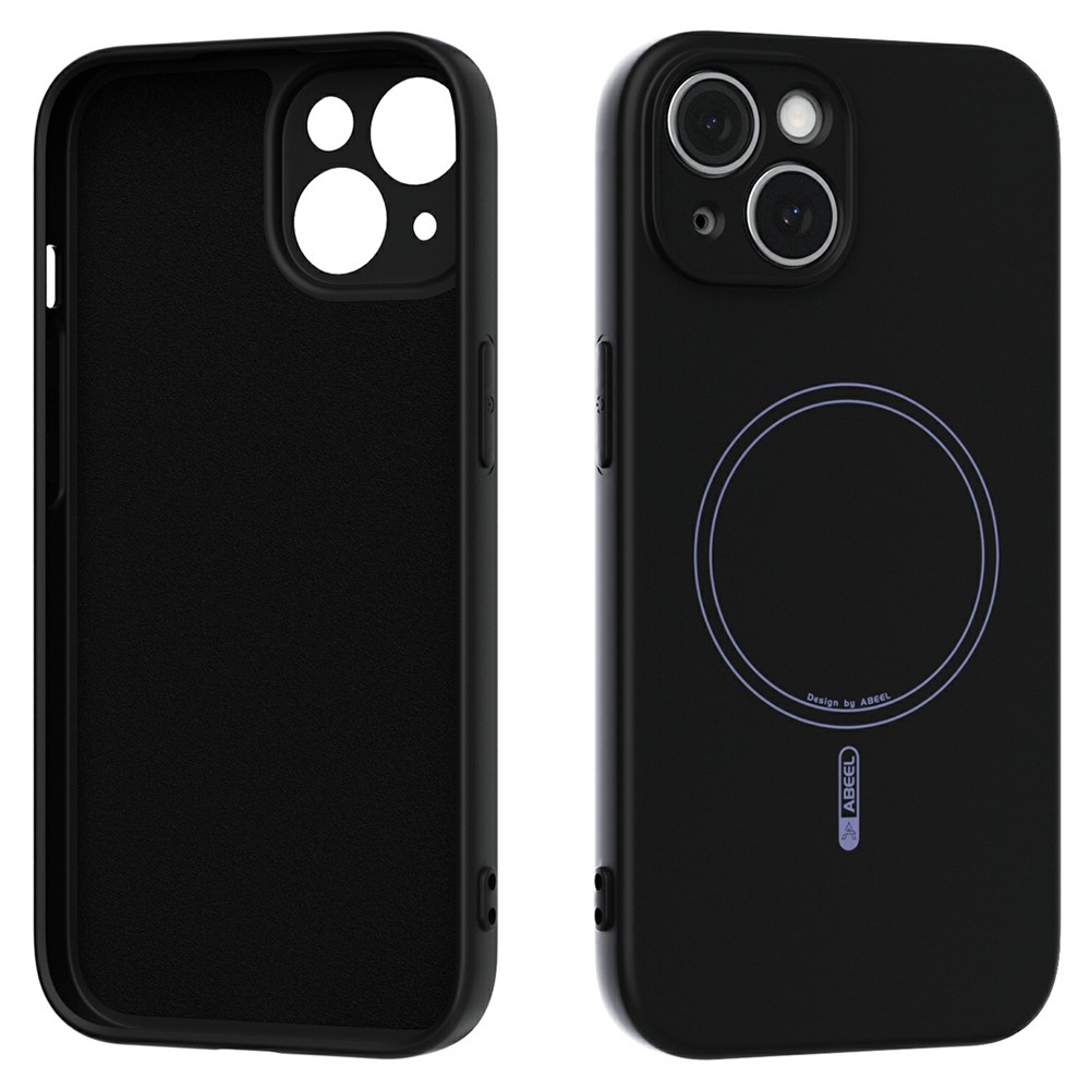 ABEEL For iPhone 13 Case Compatible with MagSafe Skin Touch Liquid Silicone Phone Back Cover - Black