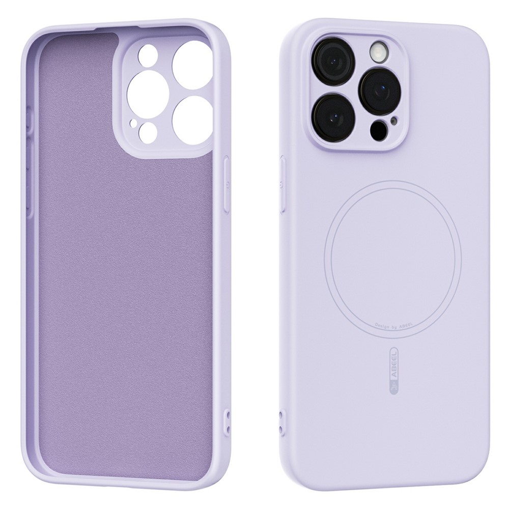 ABEEL For iPhone 13 Pro Max Case Compatible with MagSafe Skin Touch Liquid Silicone Phone Back Cover - Purple
