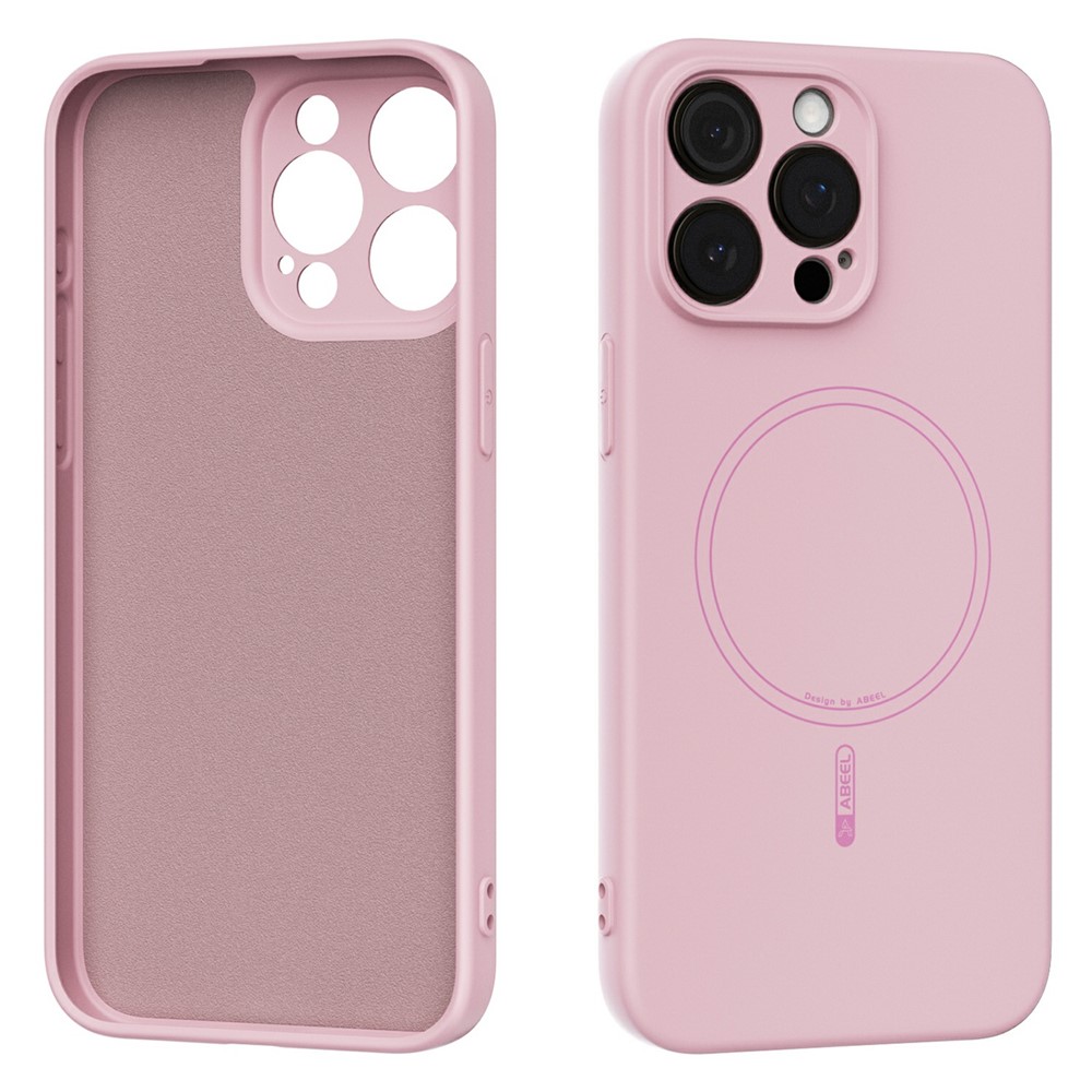 ABEEL For iPhone 13 Pro Max Case Compatible with MagSafe Skin Touch Liquid Silicone Phone Back Cover - Pink