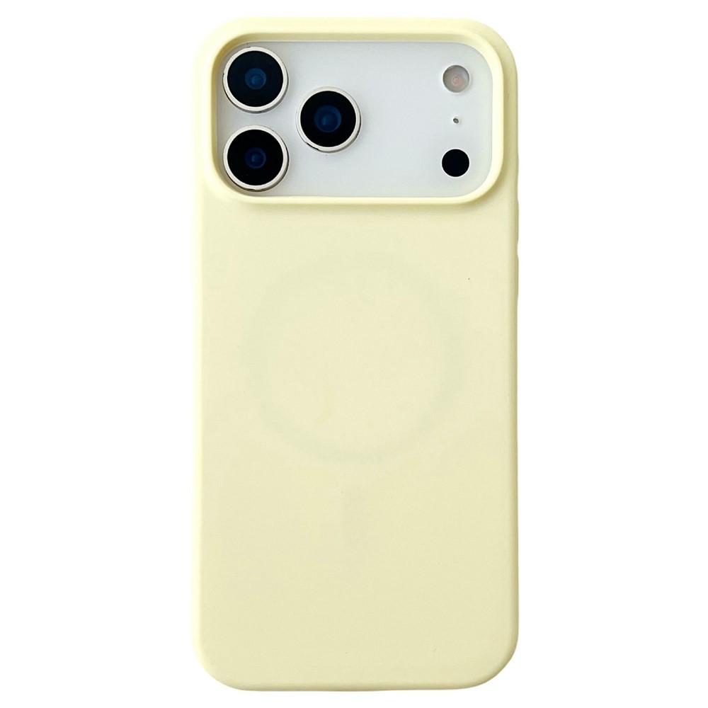 For iPhone 17 Pro Max Case Compatible with MagSafe Liquid Silicone Phone Back Cover - Yellow