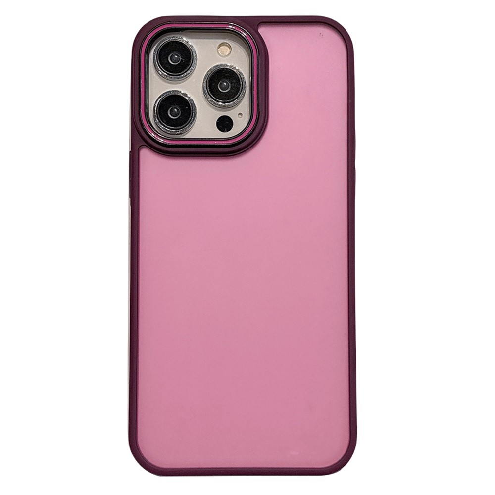 For iPhone 15 Pro Case PC + TPU Anti-Slip Matte Phone Cover - Purple