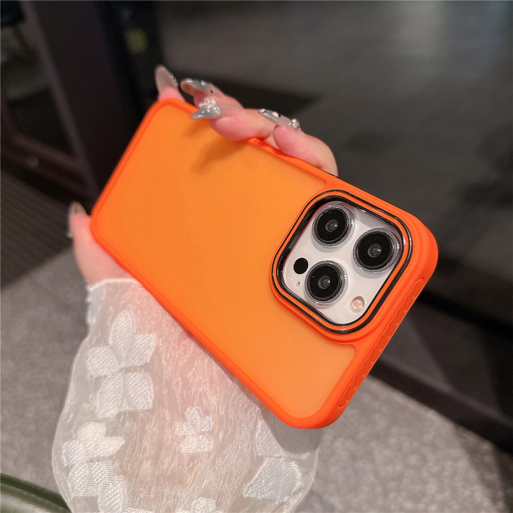 For iPhone 14 Pro Case PC + TPU Anti-Slip Matte Phone Cover - Orange