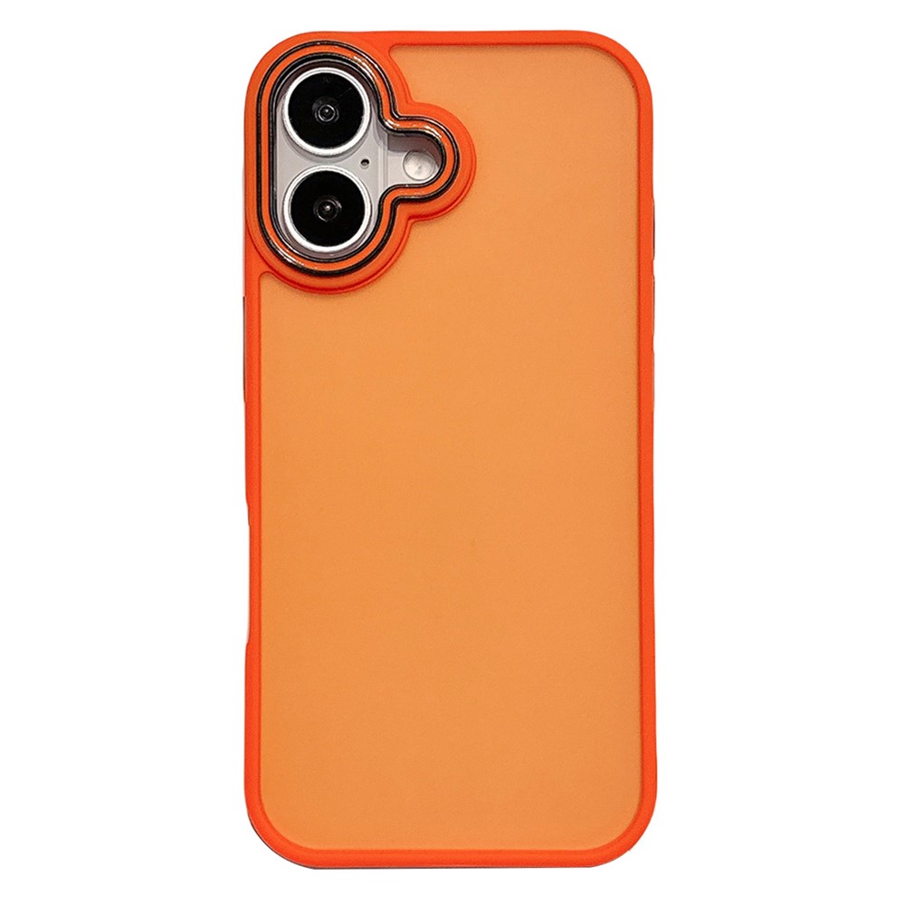 For iPhone 16 Plus Case PC + TPU Anti-Slip Matte Phone Cover - Orange
