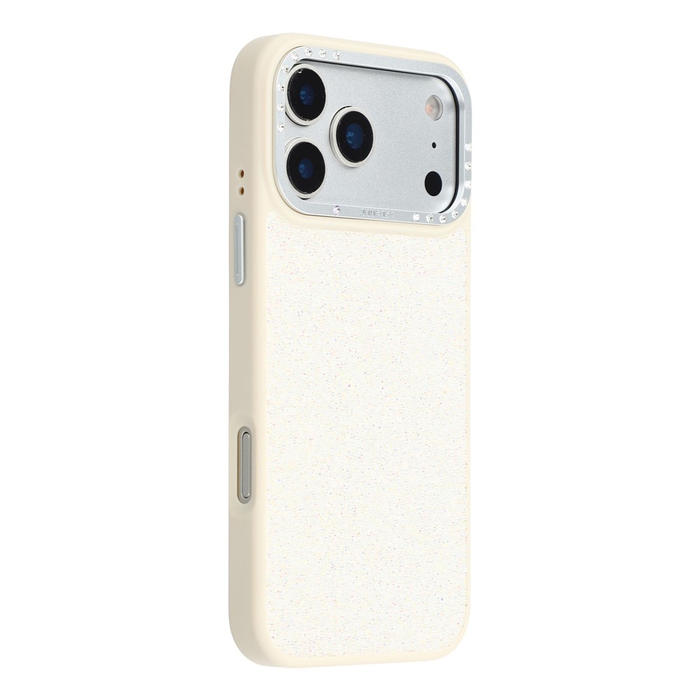 JAUCASE For iPhone 17 Pro Max Case Compatible with MagSafe Textured PU + TPU + PC Phone Back Cover - White