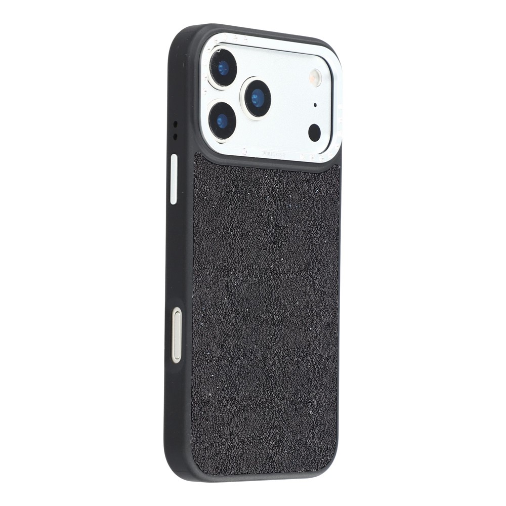 JAUCASE For iPhone 17 Pro Max Case Compatible with MagSafe Textured PU + TPU + PC Phone Back Cover - Black