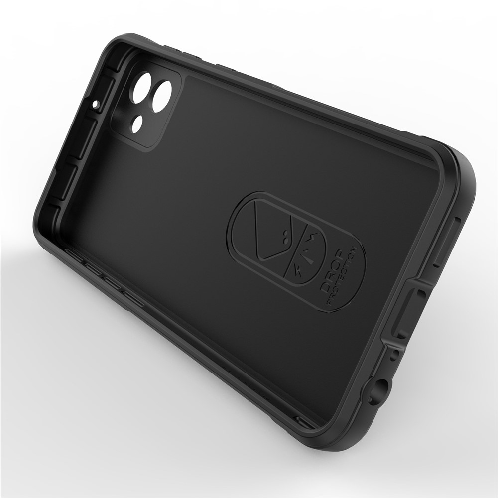 For Samsung Galaxy A04 4G (164.4 x 76.3 x 9.1 mm) Flexible TPU Mobile Phone Back Cover Fall Prevention Phone Protective Case - Black-3