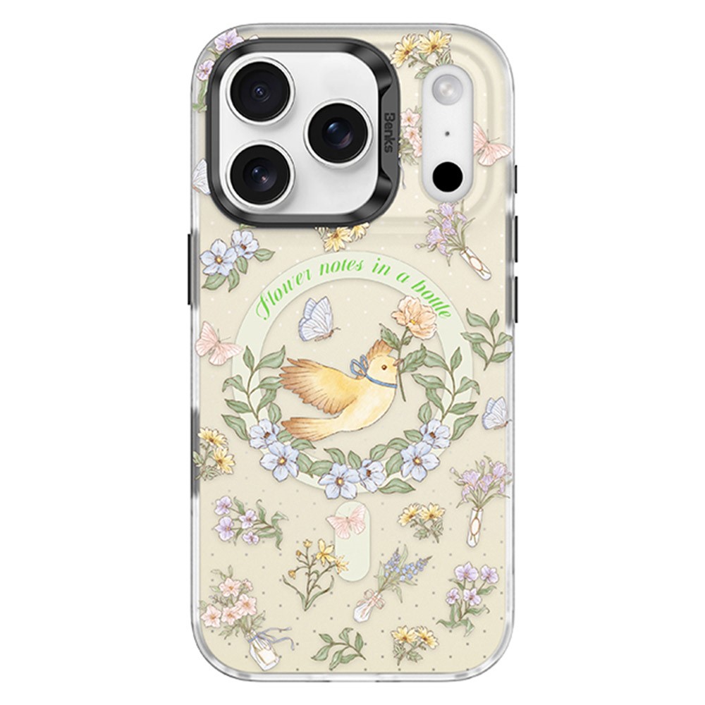 BENKS D1 for iPhone 17 Pro Max Magnetic Case Garden Series TPU TPE PC Phone Cover Compatible with MagSafe - Flower Notes
