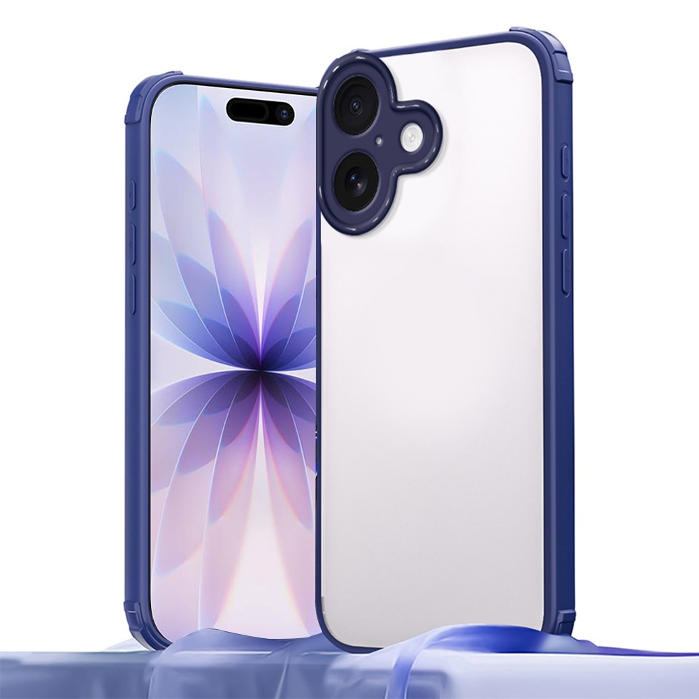 For iPhone 17 Case Reinforced Corner Shockproof TPU + Acrylic Phone Cover - Blue