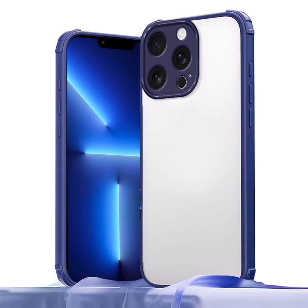 For iPhone 13 Pro Max Case Reinforced Corner Shockproof TPU + Acrylic Phone Cover - Blue