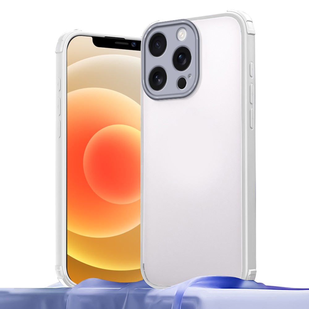 For iPhone 12 Pro Case Reinforced Corner Shockproof TPU + Acrylic Phone Cover - White