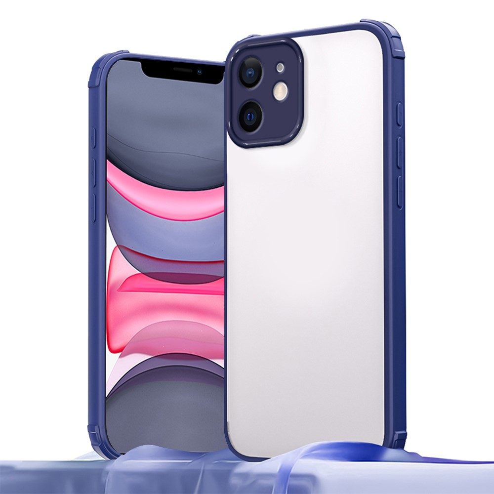 For iPhone 11 Case Reinforced Corner Shockproof TPU + Acrylic Phone Cover - Blue
