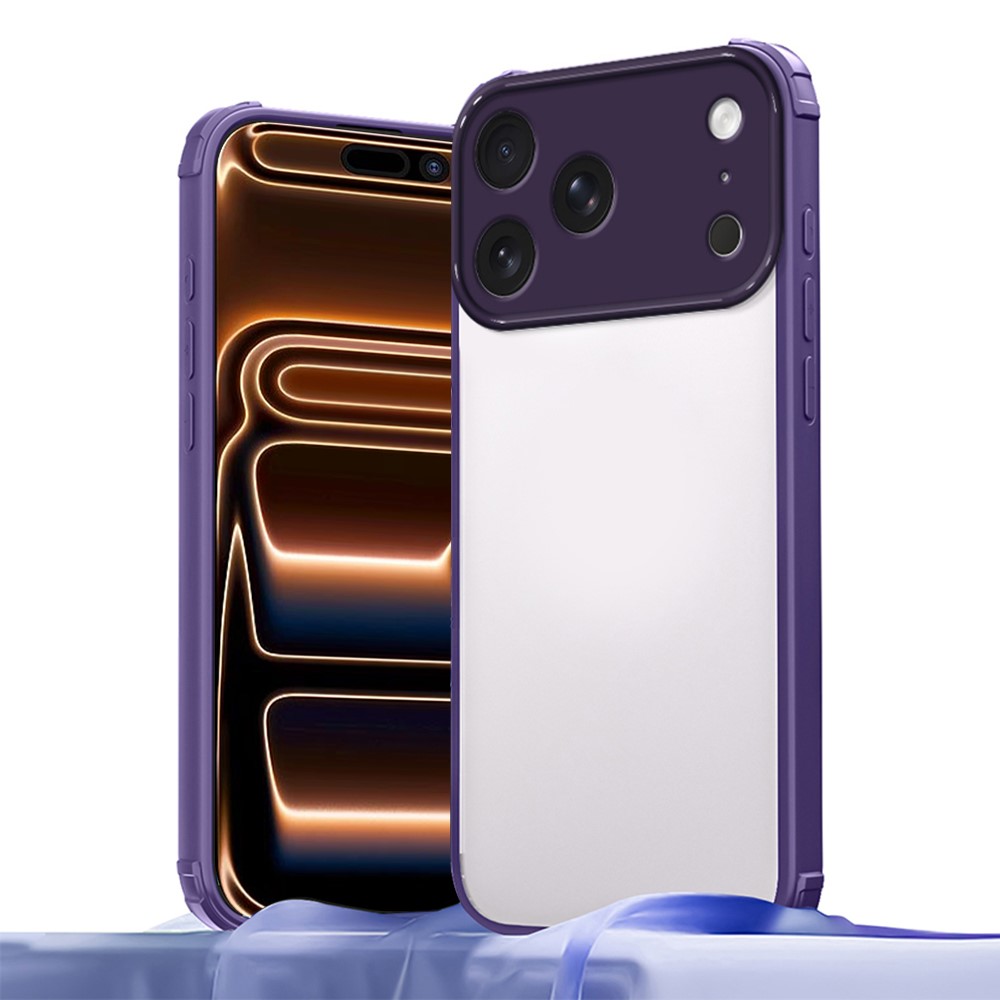 For iPhone 17 Pro Max Case Reinforced Corner Shockproof TPU + Acrylic Phone Cover - Purple