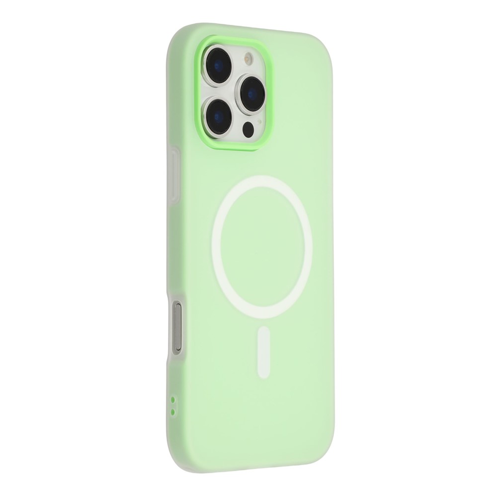 For iPhone 16 Pro Case Compatible with MagSafe PC + TPU Frosted Phone Cover - Green