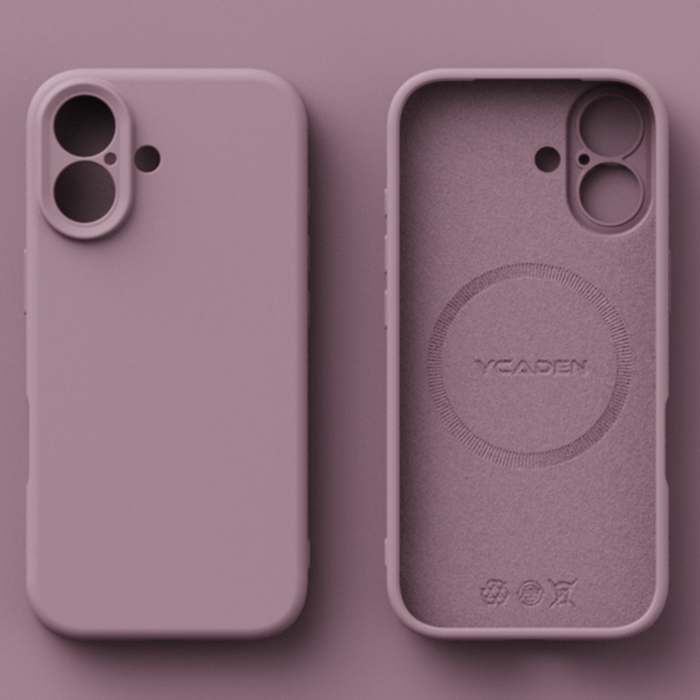 YCADEN For iPhone 17 Case Compatible with MagSafe Precise Cutouts TPU Phone Back Cover - Blackcurrant