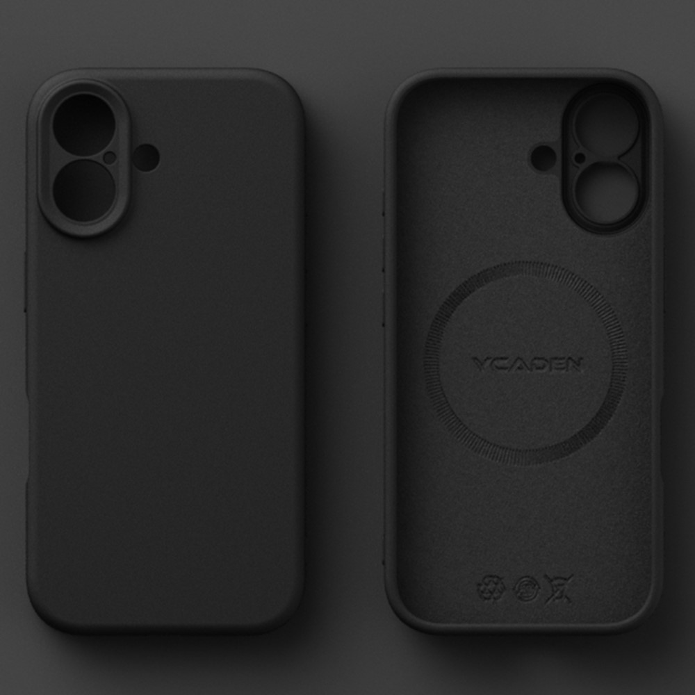 YCADEN For iPhone 17 Case Compatible with MagSafe Precise Cutouts TPU Phone Back Cover - Black