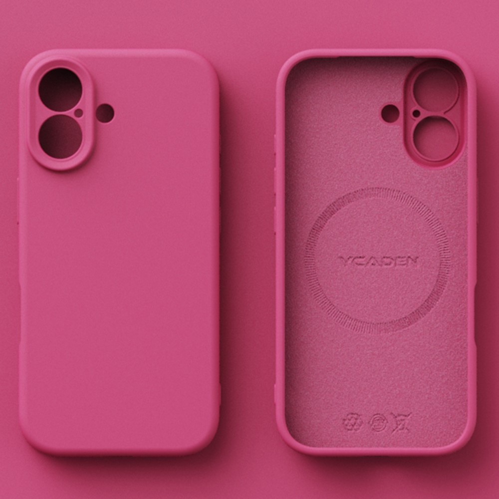 YCADEN For iPhone 17 Case Compatible with MagSafe Precise Cutouts TPU Phone Back Cover - Pitaya