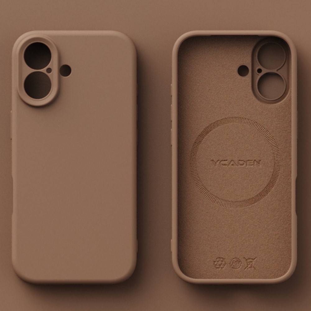 YCADEN For iPhone 17 Case Compatible with MagSafe Precise Cutouts TPU Phone Back Cover - Khaki