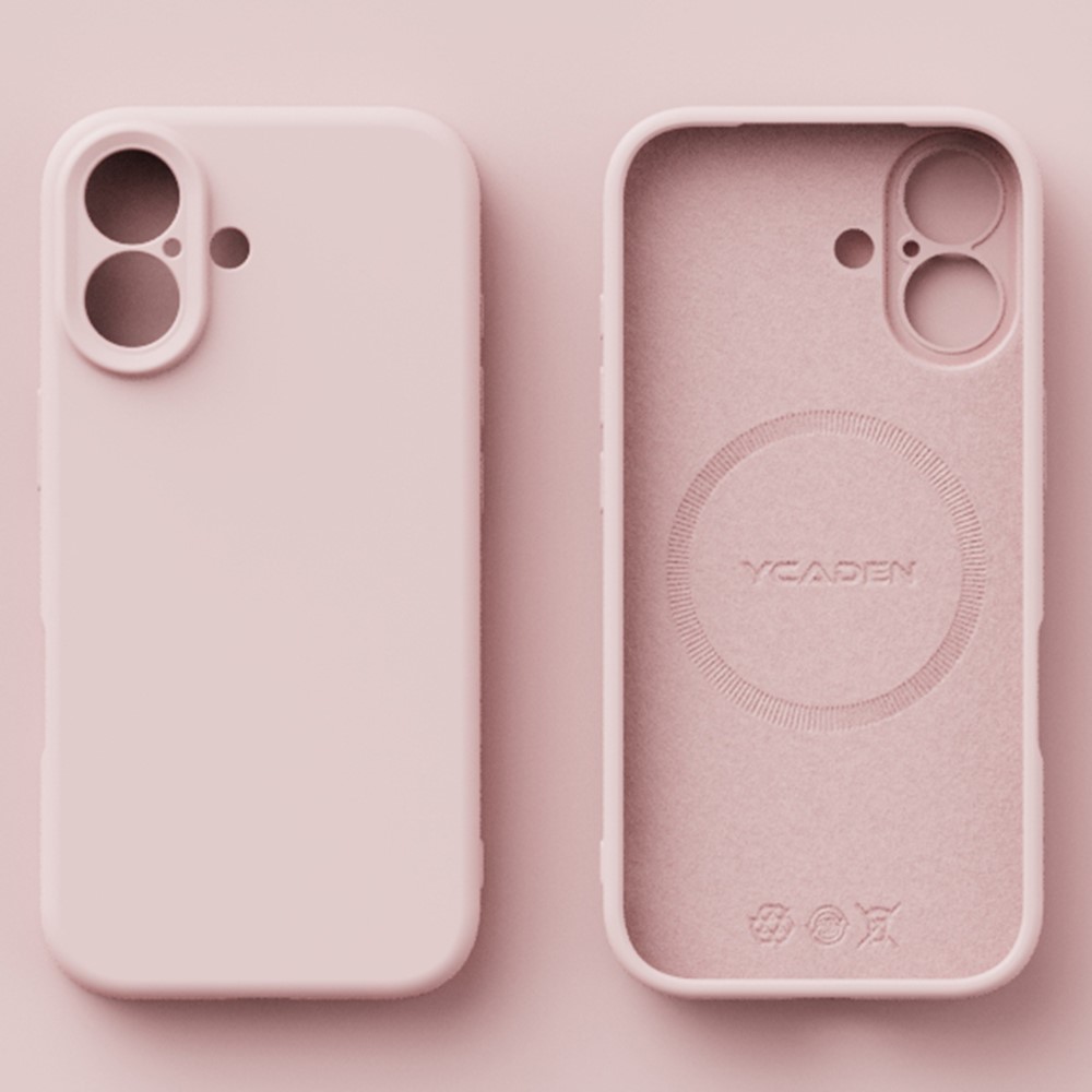 YCADEN For iPhone 17 Case Compatible with MagSafe Precise Cutouts TPU Phone Back Cover - Morandi Pink