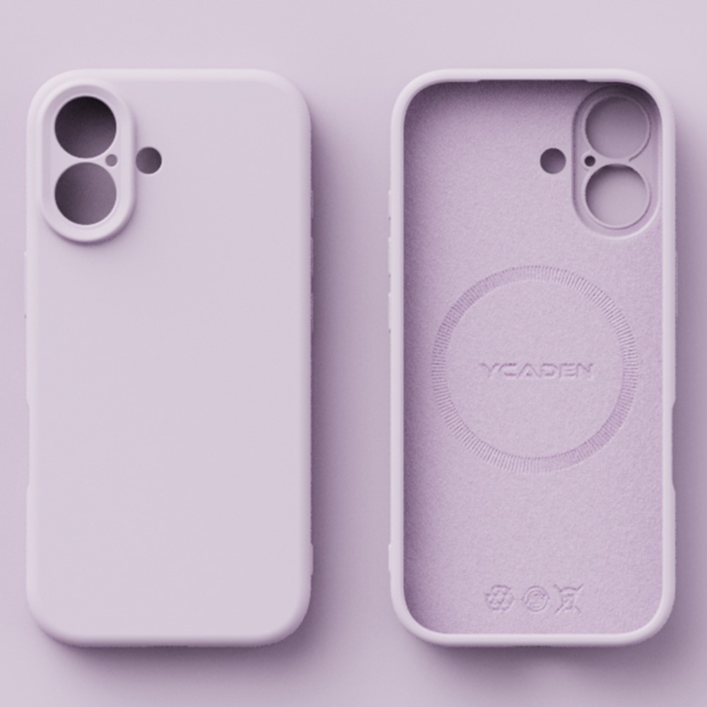 YCADEN For iPhone 17 Case Compatible with MagSafe Precise Cutouts TPU Phone Back Cover - Morandi Purple