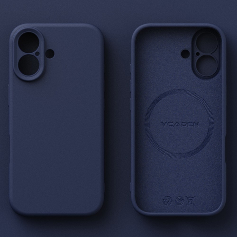 YCADEN For iPhone 17 Case Compatible with MagSafe Precise Cutouts TPU Phone Back Cover - Dark Blue