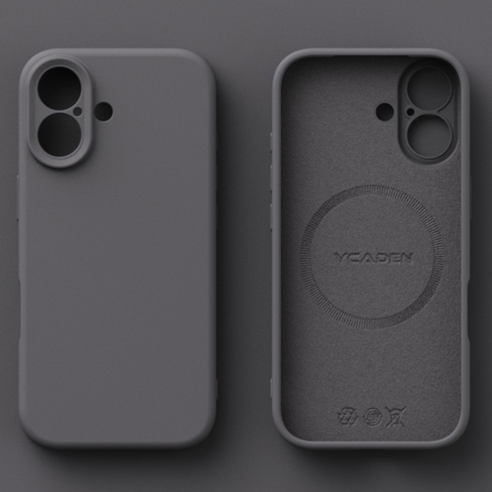 YCADEN For iPhone 17 Case Compatible with MagSafe Precise Cutouts TPU Phone Back Cover - Charcoal Grey