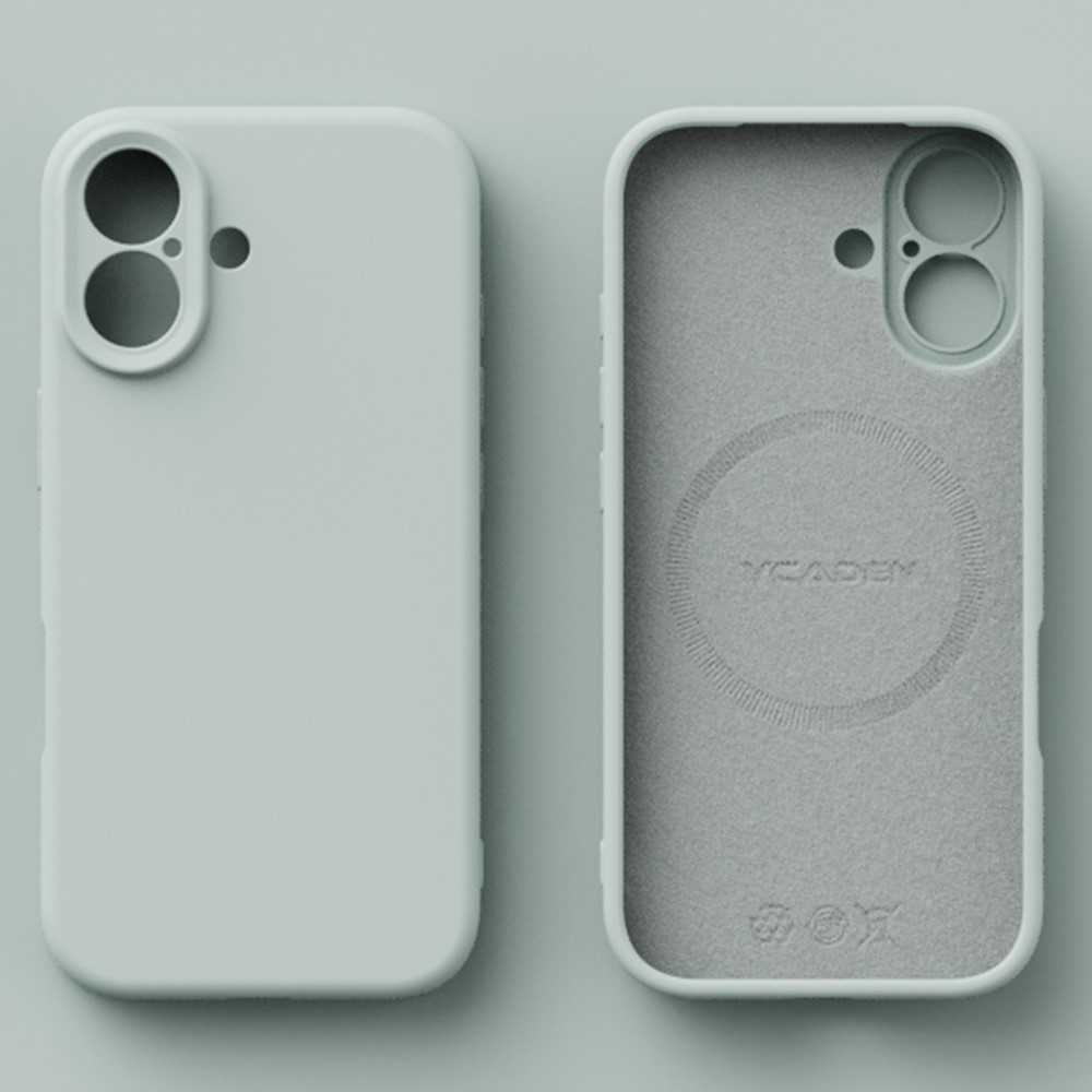 YCADEN For iPhone 17 Case Compatible with MagSafe Precise Cutouts TPU Phone Back Cover - Cloud Blue