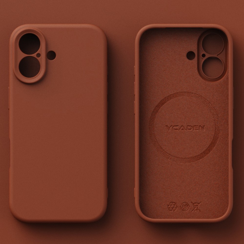 YCADEN For iPhone 17 Case Compatible with MagSafe Precise Cutouts TPU Phone Back Cover - Tan