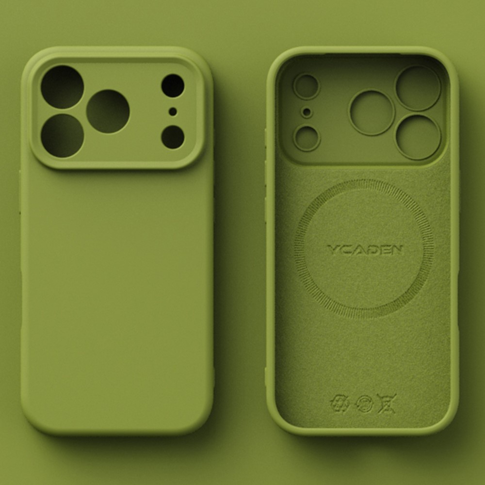 YCADEN For iPhone 17 Pro Case Compatible with MagSafe Precise Cutouts TPU Phone Back Cover - Bean Green