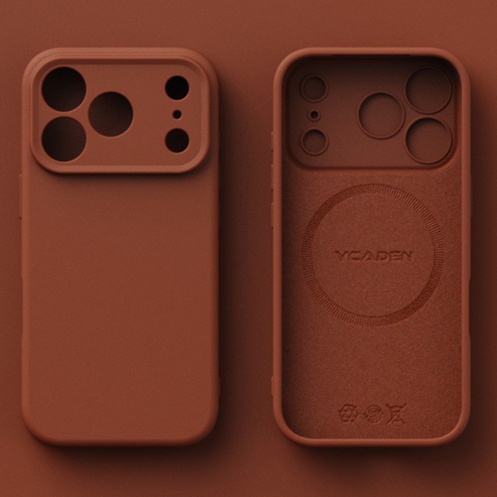 YCADEN For iPhone 17 Pro Case Compatible with MagSafe Precise Cutouts TPU Phone Back Cover - Tan