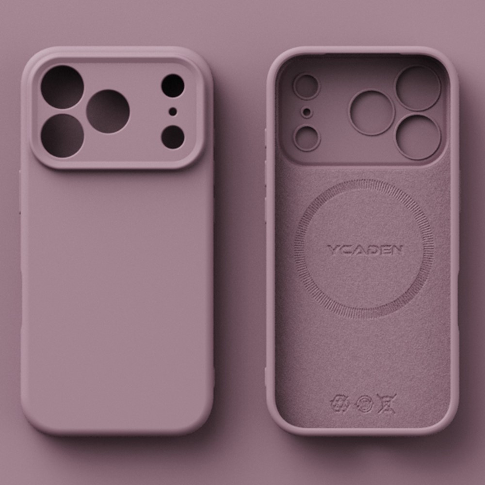 YCADEN For iPhone 17 Pro Max Case Compatible with MagSafe Precise Cutouts TPU Phone Back Cover - Blackcurrant