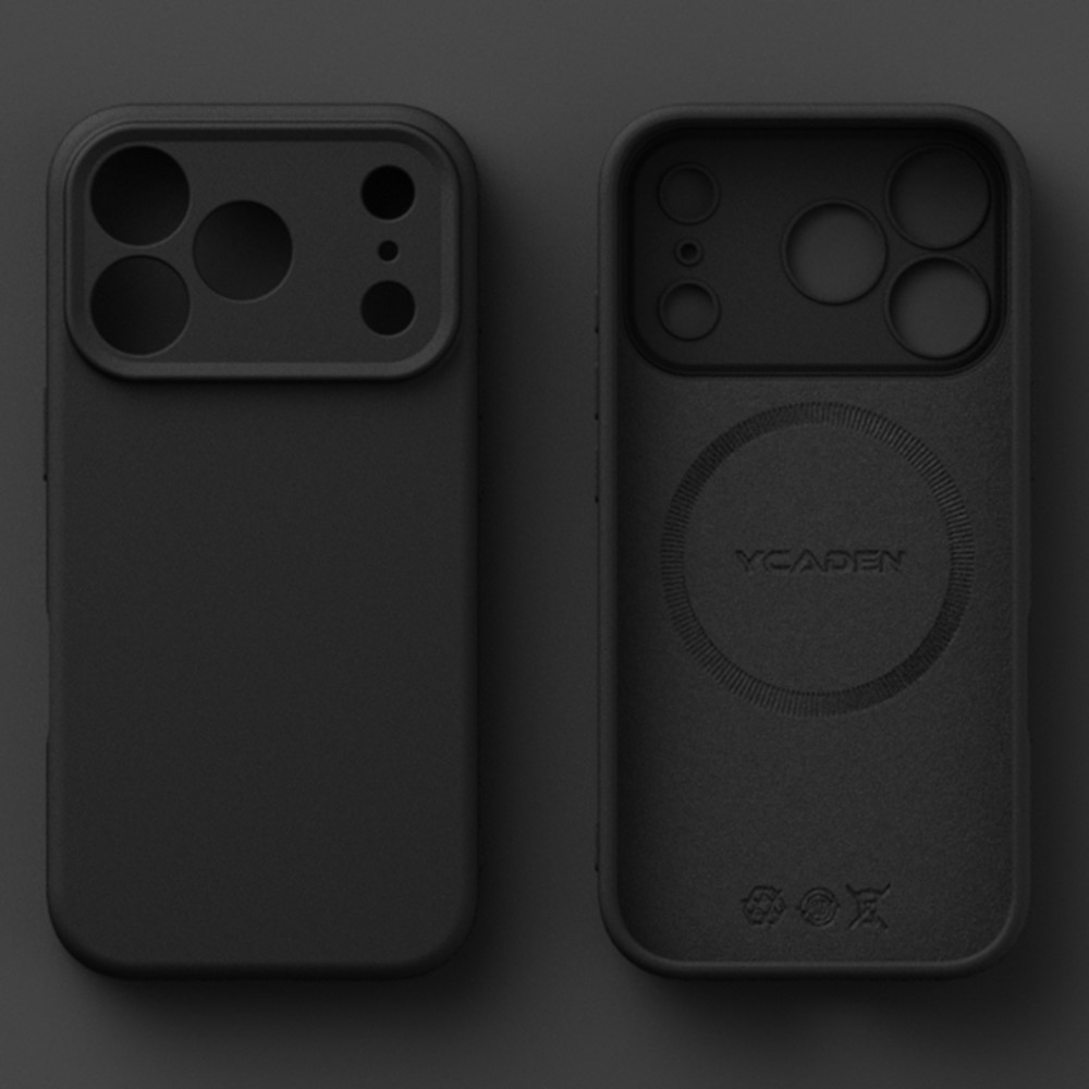 YCADEN For iPhone 17 Pro Max Case Compatible with MagSafe Precise Cutouts TPU Phone Back Cover - Black