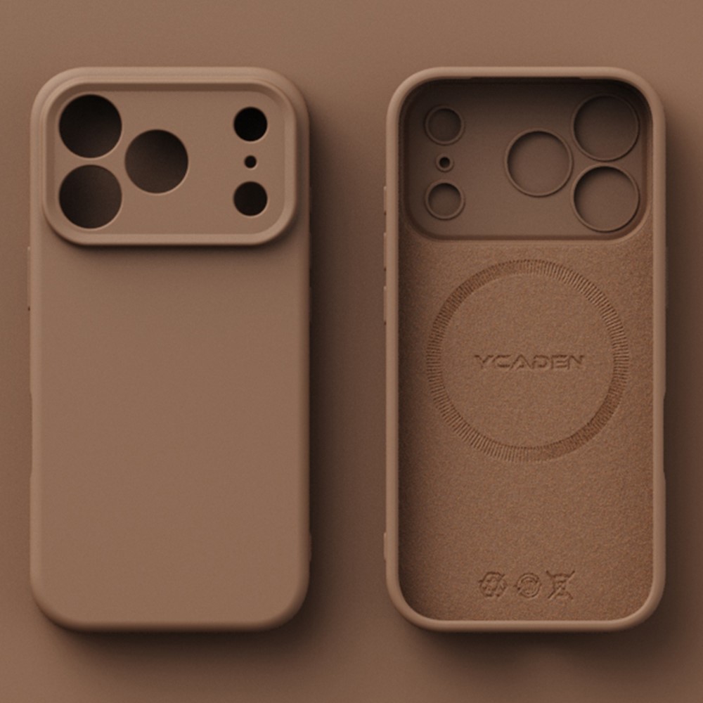 YCADEN For iPhone 17 Pro Max Case Compatible with MagSafe Precise Cutouts TPU Phone Back Cover - Khaki