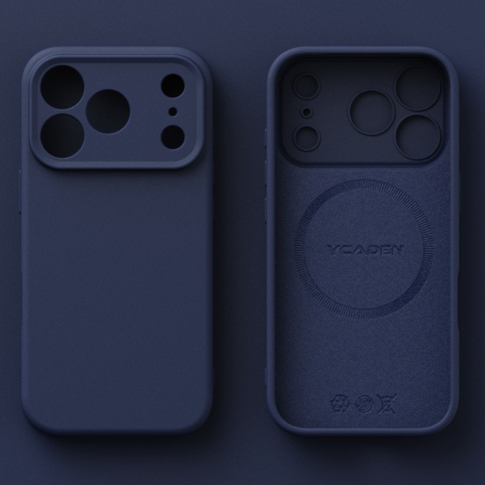 YCADEN For iPhone 17 Pro Max Case Compatible with MagSafe Precise Cutouts TPU Phone Back Cover - Dark Blue