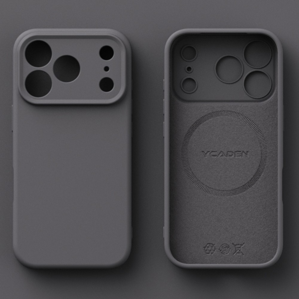 YCADEN For iPhone 17 Pro Max Case Compatible with MagSafe Precise Cutouts TPU Phone Back Cover - Charcoal Grey