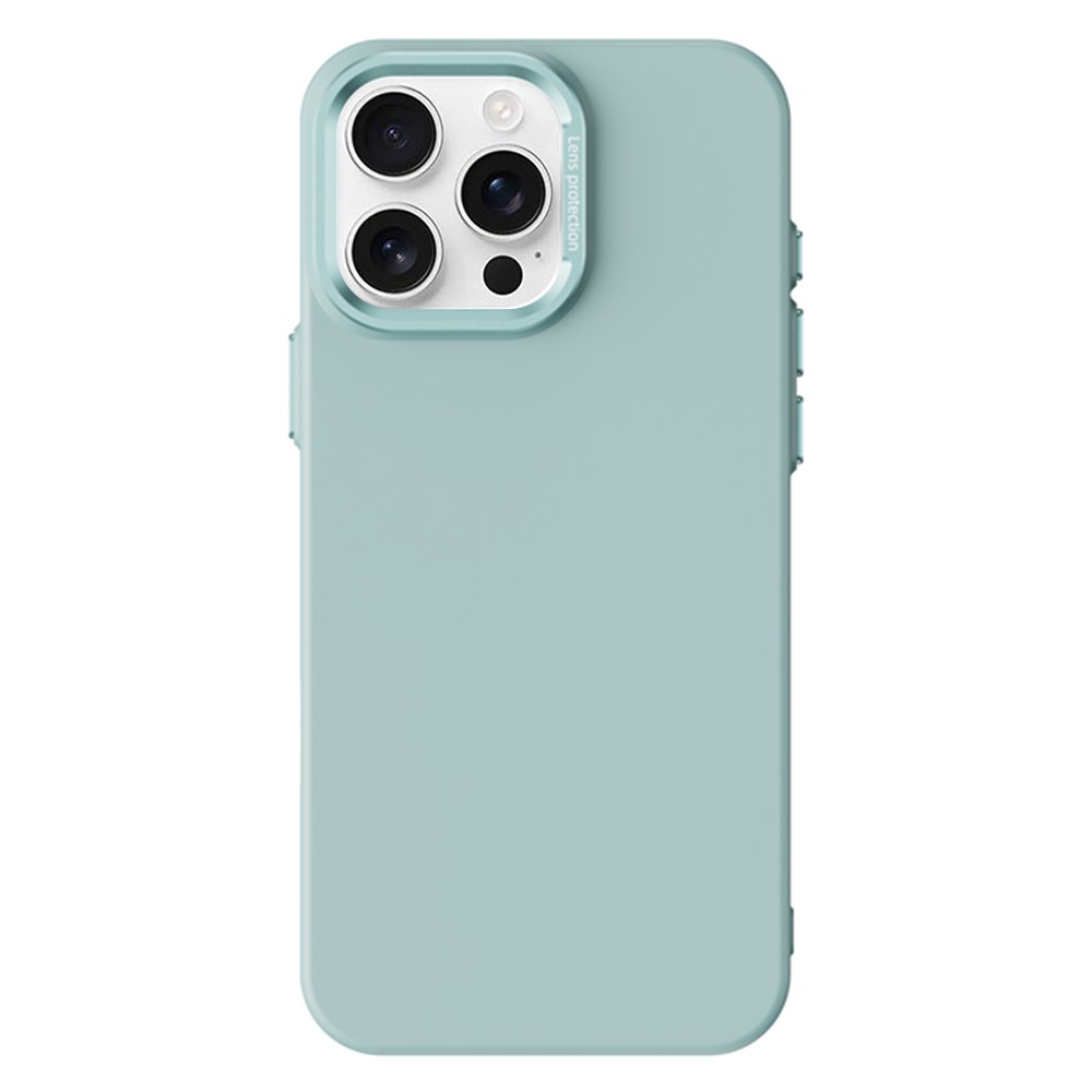 For iPhone 16 Pro Max Magnetic Case Plant-based Fiber + PC Phone Cover with Metal Lens Frame - Green