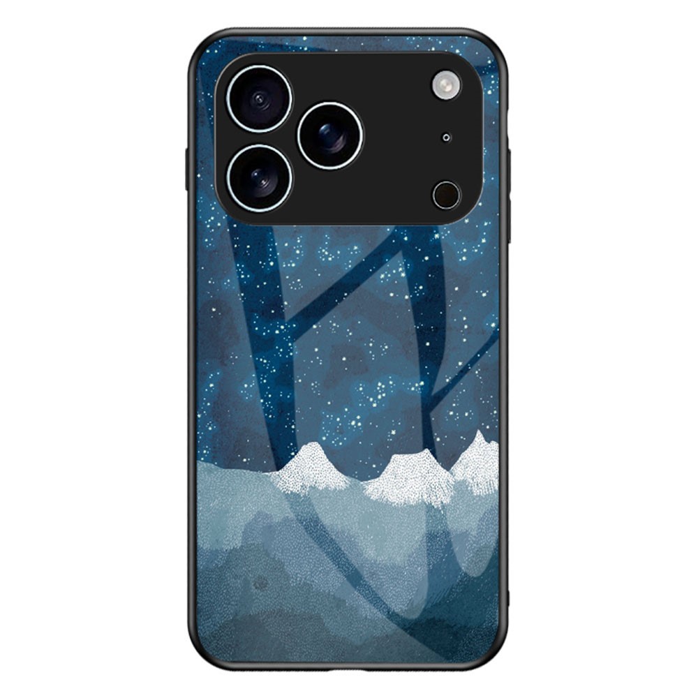For iPhone 17 Pro Max Case Starry Sky Pattern Tempered Glass Phone Cover - Scattering Starry