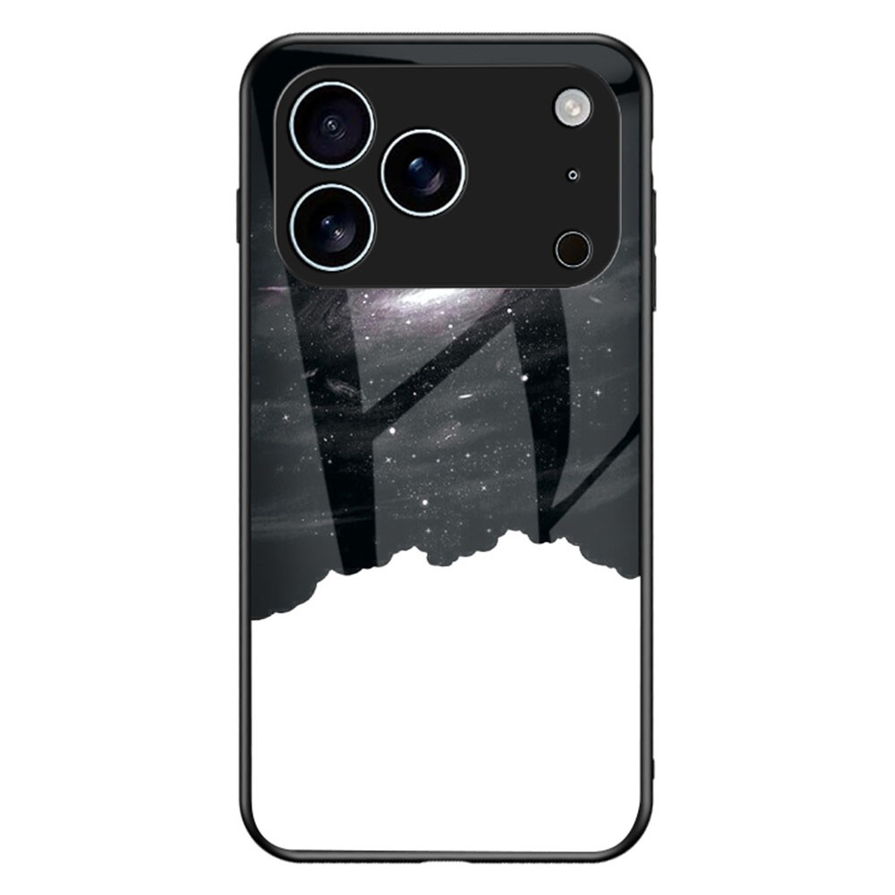 For iPhone 17 Pro Max Case Starry Sky Pattern Tempered Glass Phone Cover - Cosmic Starry Sky