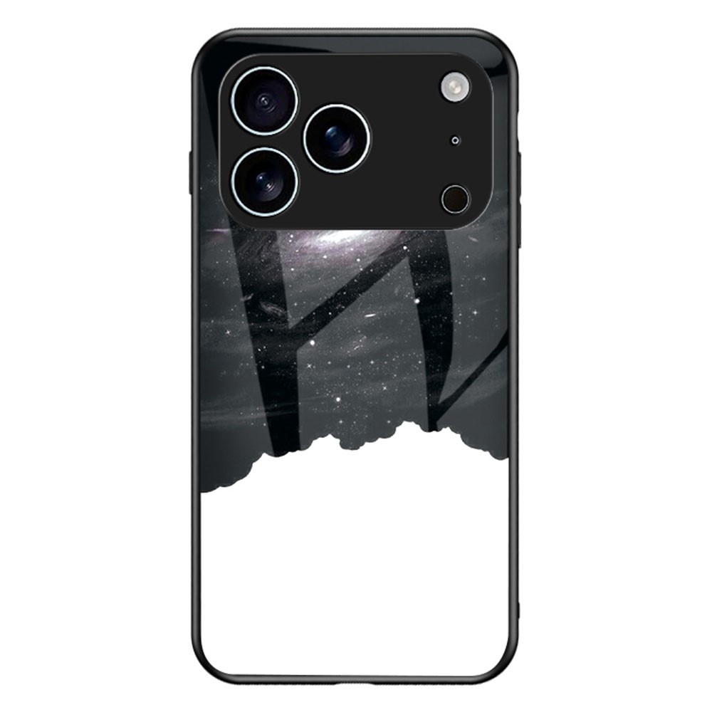 For iPhone 17 Pro Case Starry Sky Pattern Tempered Glass Phone Cover - Cosmic Starry Sky