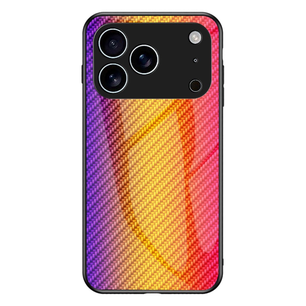 For iPhone 17 Pro Case Tempered Glass Shockproof Phone Cover - Golden Fiber