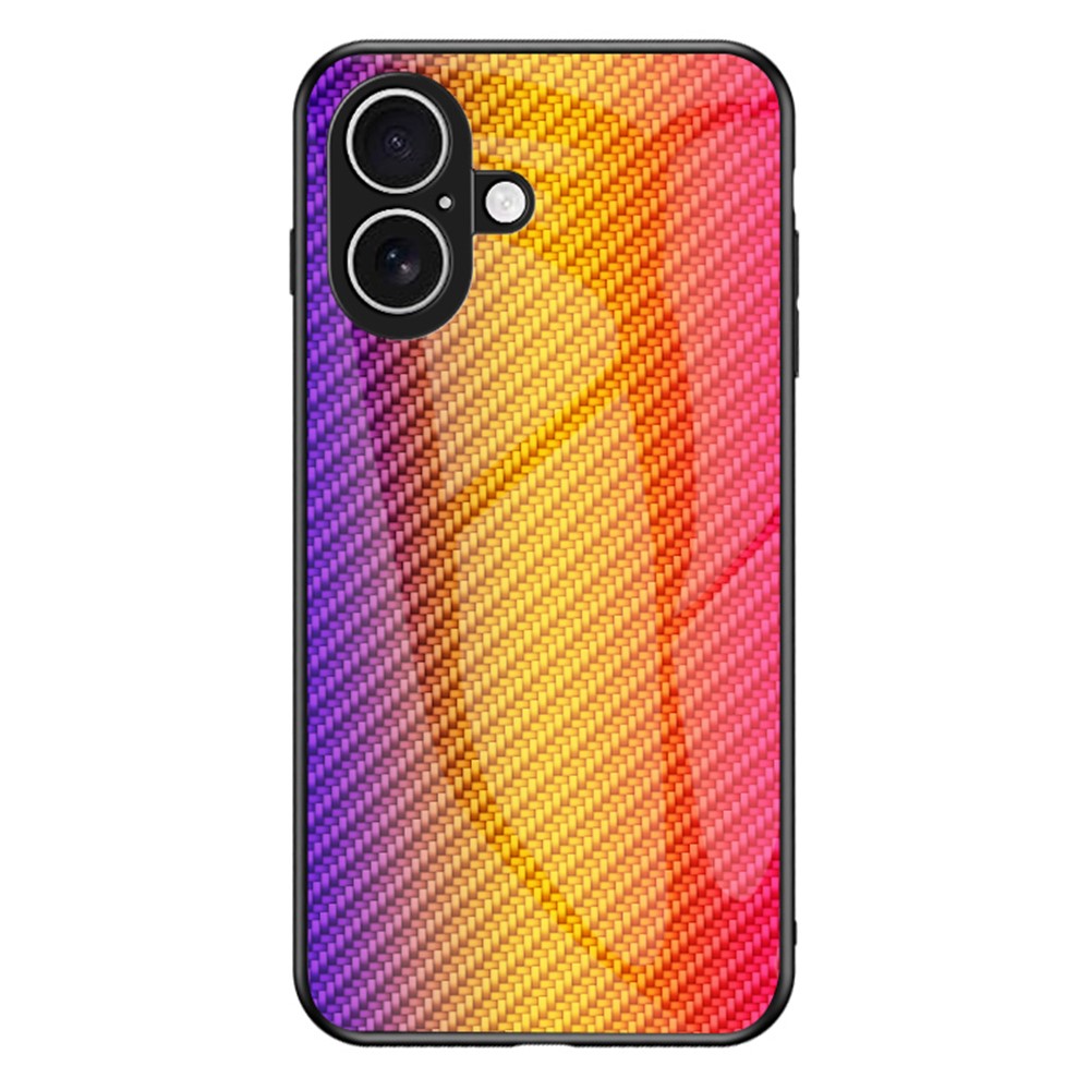 For iPhone 17 Case Tempered Glass Shockproof Phone Cover - Golden Fiber