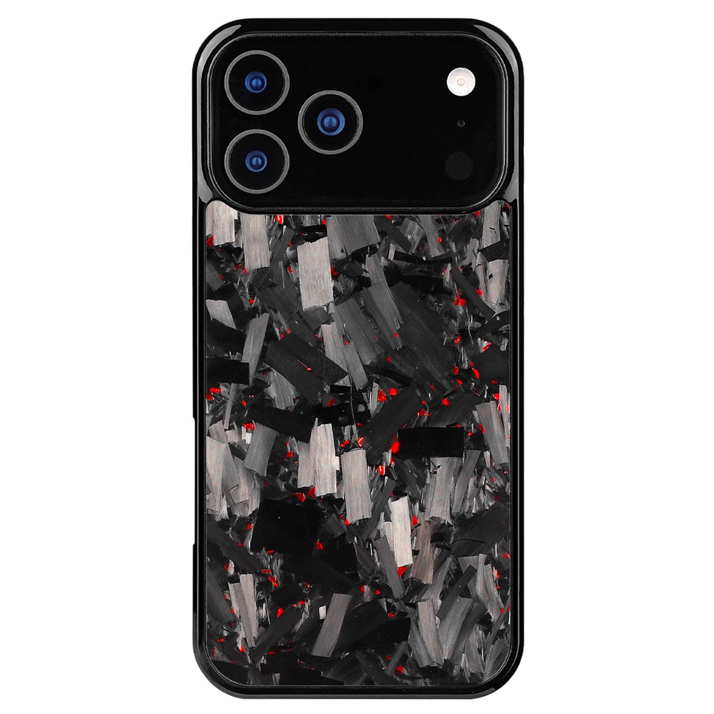 For iPhone 17 Pro Max Magnetic Case Large Texture Aramid Fiber + TPU Phone Cover - Red