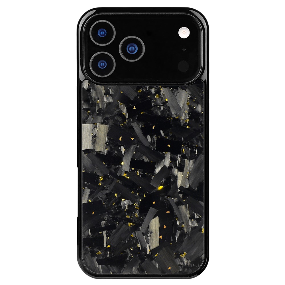 For iPhone 17 Pro Max Magnetic Case Large Texture Aramid Fiber + TPU Phone Cover - Gold