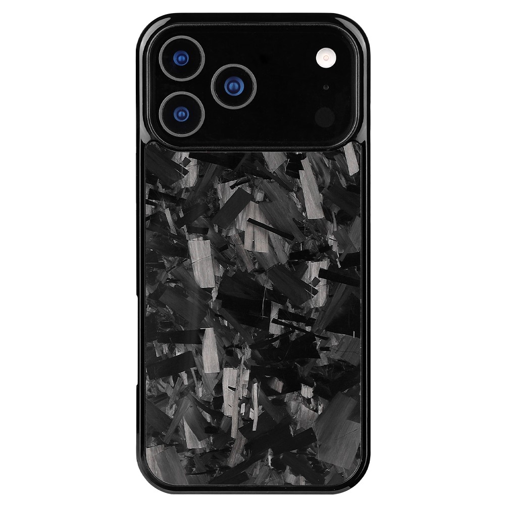 For iPhone 17 Pro Magnetic Case Large Texture Aramid Fiber + TPU Phone Cover - Black